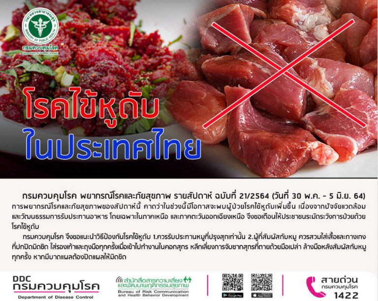 กรมควบคุมโรค-หมูเป็นโรค เตือนภัย โรคหูดับ อาการหูดับ เป็น หูหนวก จาก กินหมูดิบ