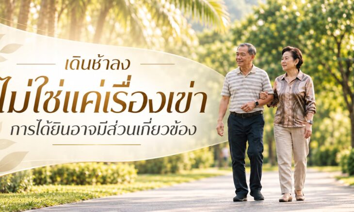 เดินช้าลงไม่ใช่แค่เข่าเสื่อม